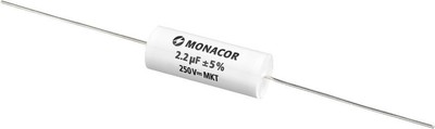 Monacor MKTA-22 Film Capacitor 250 Volt 2.2 µF Ø 12 mm x 31 mm 270225-0003
