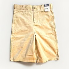 French Toast Boys Beige Chino Shorts 12 26" Waist Adjustable, Pockets