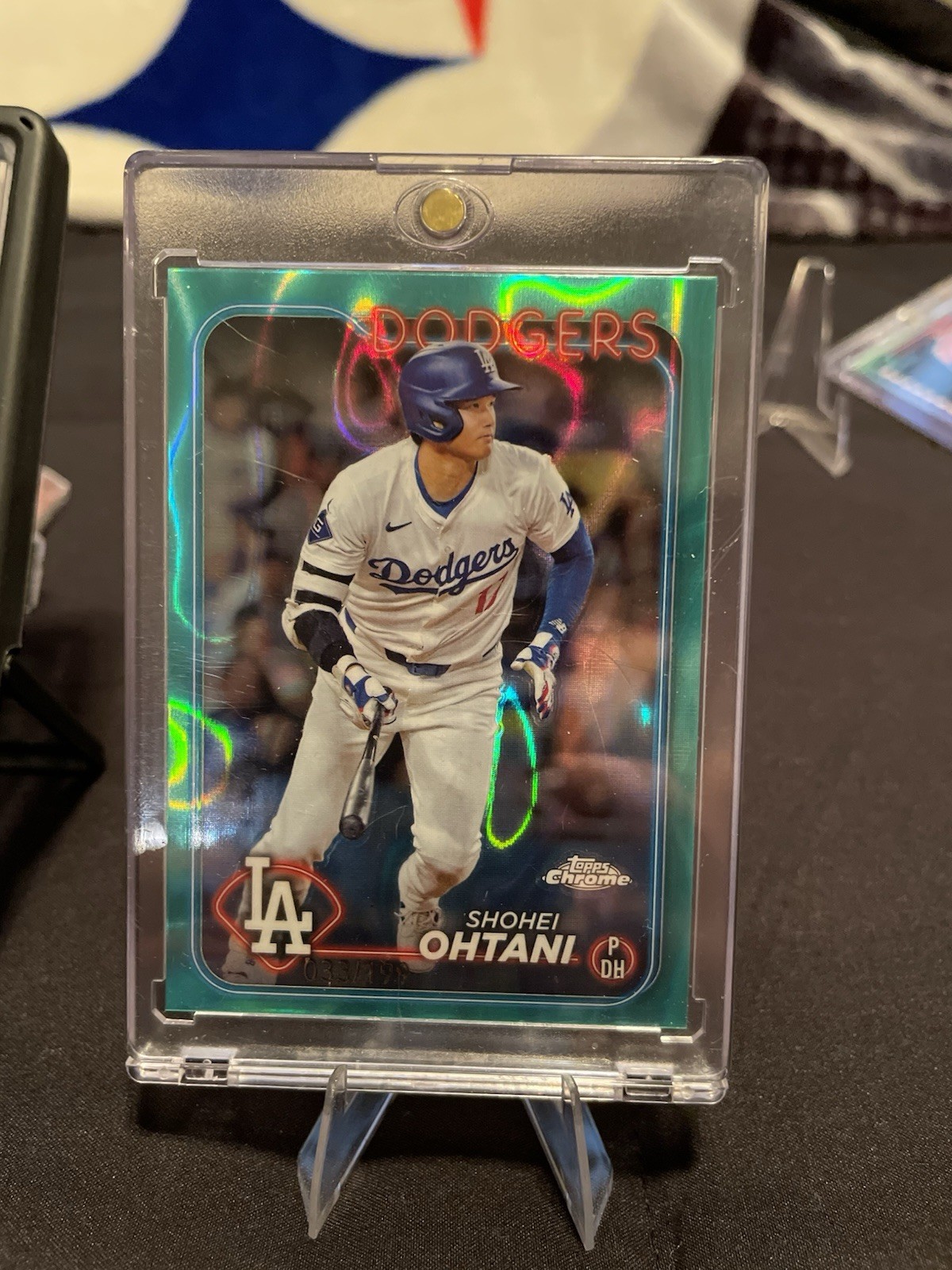 2024 Topps Chrome - Shohei Ohtani #1 Aqua Lava Refractor /199 & Shohei CHC Gem10