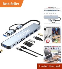 Portable USB C Docking Station with Multiple Ports for Windows Mac