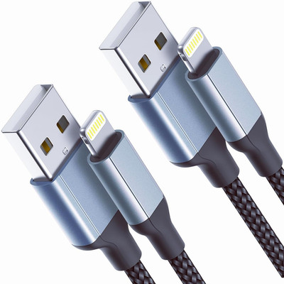 2 FT iPhone Charging Cable, 2 Pack [MFi Certified] USB to Lightning Cable 2ft fo