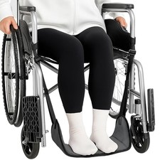 Wheelchair Foot Rest Hammock, Adjustable Leg Support Foot Sling with Soft Gray