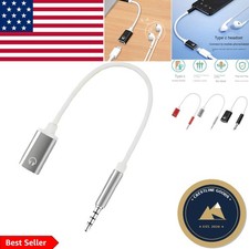 Analog 3.5mm Male to USB-C Female Adapter for Headphones Speakers - Silver