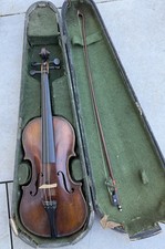 antique full size violin and bow for restoration 