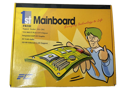 1st Mainboard FR33E  With Disc and Manual  Open Box Vintage
