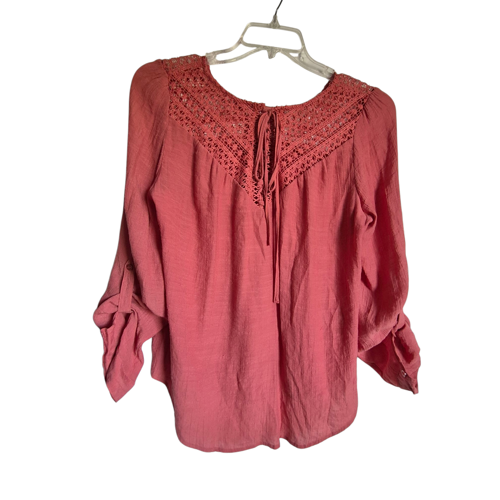 Boho Gauzy Sweet Wanderer Ladies Top Size Large Cottage Peasant Style