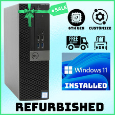 Fast Dell i7 6th Gen 16GB 2TB HDD Windows 11 Pro Desktop Computer SFF