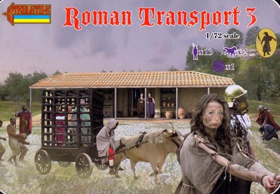 Strelets Models 1/72 ROMAN TRANSPORT with WAGON Set 3 Figure Set