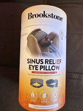 NEW Brookstone Sinus Relief Warming Therapy Eye Pillow Sandlewood Scented