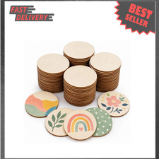 Unfinished Wood Circles 2 Inch Bulk Pack for Crafts Classroom DIY Painting and
