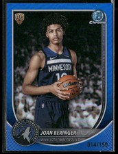 2025-26 Bowman Basketball Joan Beringer Chrome Blue Refractor RC Rookie 014/150