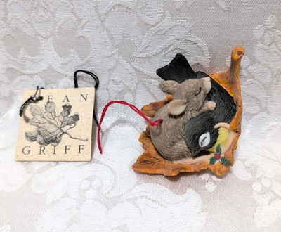 Vtg Silvestri Charming Tails CATCHEN' Zzzzz Rabbit & Bird Clip on Ornament 