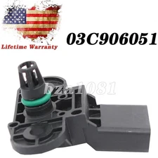 03C906051 Manifold Air Pressure MAP Sensor For VW Golf Jetta Passat Audi A6 NEW