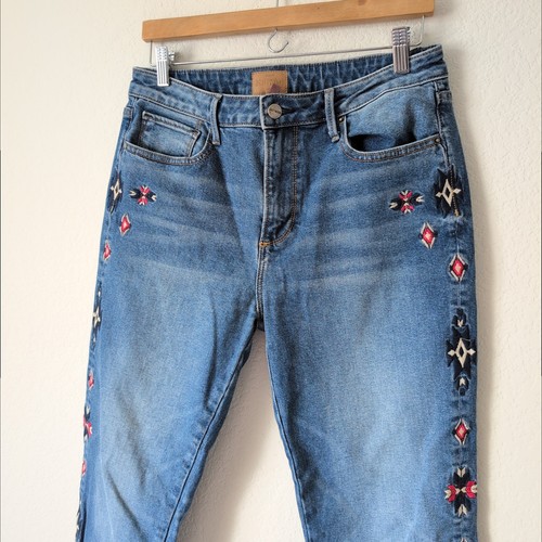 Jeans Driftwood Gizelle denim ricamato taglia 29 Southwestern Vibes boho hippie - Foto 2 di 9