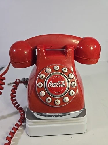 Coca-Cola RED Landline Telephone Push Button Phone 2003 Vintage Untested