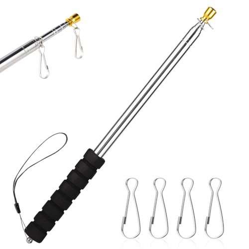 Risipu 8.2FT Telescopic Flag Pole,Stainless Steel  Assorted sizes