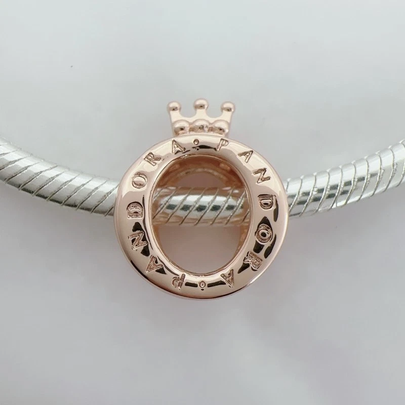 Rose gold Plated Crown O Round Charm fits Pandor Moments Bracelet - Image 4 of 4