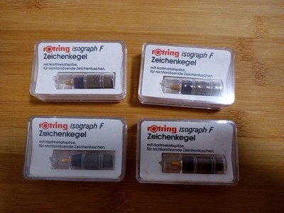 4 Stück Rotring Isograph F 0,50