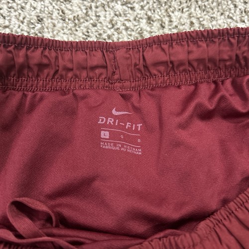 Nike Dri-Fit Women's Red/Maroon Athletic Running Shorts with Liner - Size Large - Picture 3 of 10