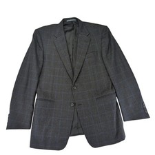 Chaqueta Blazer Hickey Freeman Madison 2 Botones 100% Lana Worsted Abrigo Deportivo 42R