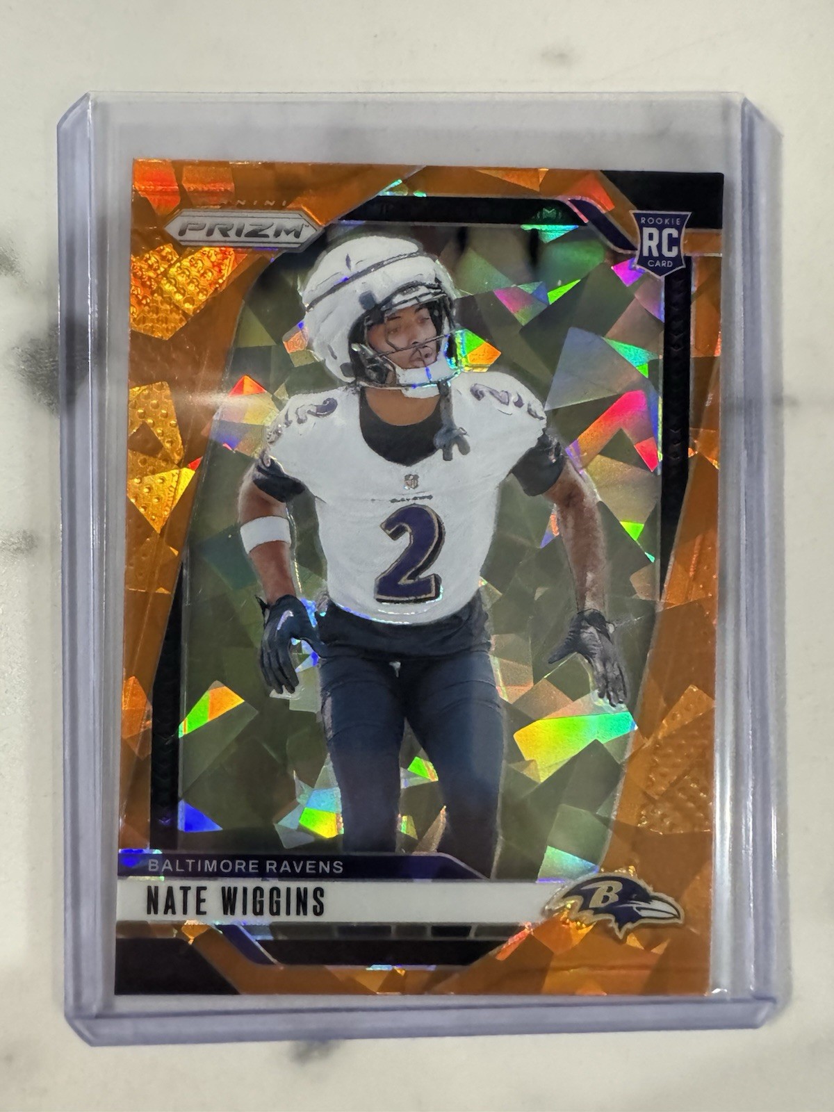 2024 Panini Prizm - Rookies Nate Wiggins #380 Orange Ice Prizm (RC)
