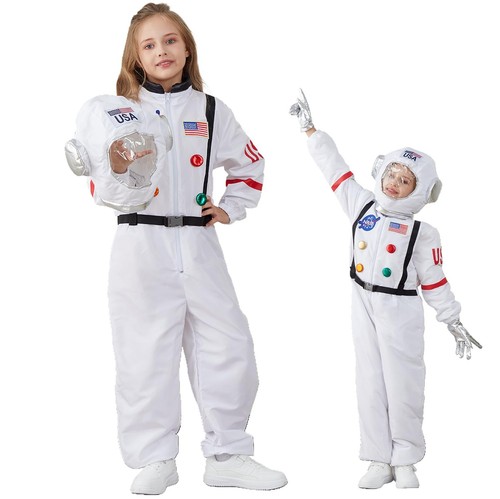 LANGXUN Kids Astronaut Halloween Costume Set, Boys Girls Space Suit ...