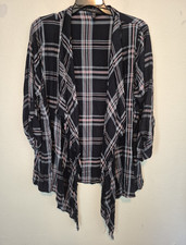 Lane Bryant Women s Plus 18/20 Plaid Open Fro...