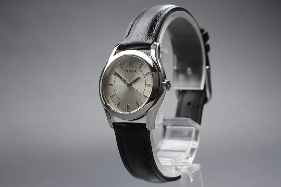 Vintage 2002 N MINT Seiko Credor 4J81-0AB0 Steel HAQ Qz Womens Watch JDM JAPAN - Image 3 of 4