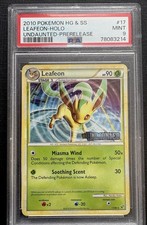 Vintage Pokemon Promo Card: 2010 Leafeon RARE Prerelease HOLO-Graded PSA 9 MINT