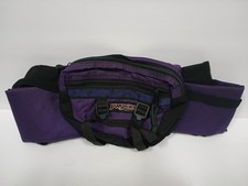 Jansport Fanny Pack Hip Bag Hiking Bag Purple Green Black Vintage USA Made