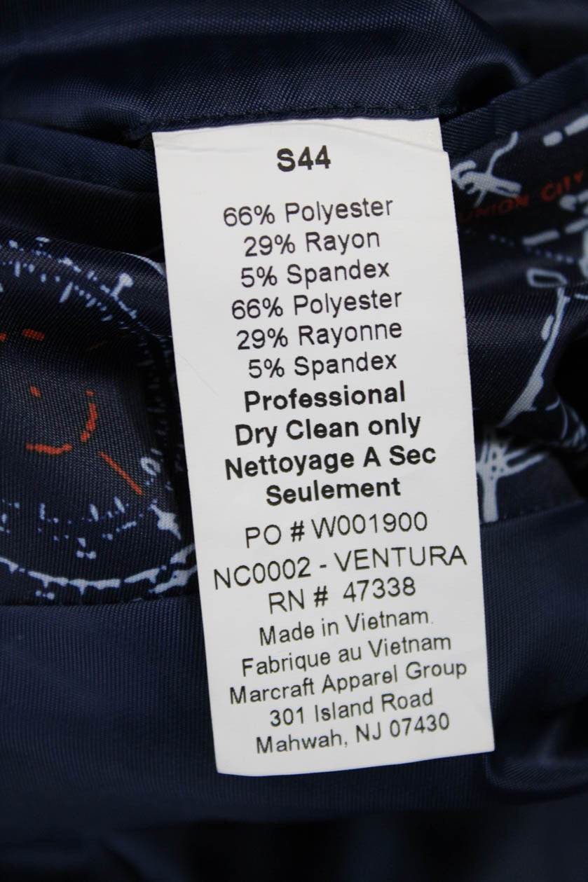 Nautica Mens Gray Solid Collared Button Suit Jack… - image 7