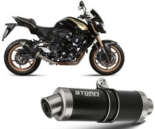Scarico Storm by Mivv nero Gp acciaio inox per Kawasaki Z 750 R 2011 > 2014