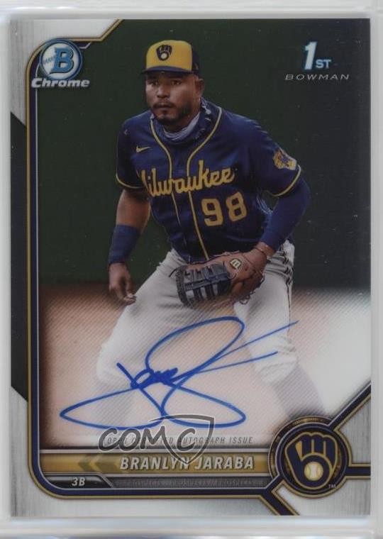 2022 Bowman Chrome Prospect Auto Branlyn Jaraba #CPA-BJ Auto 13c1