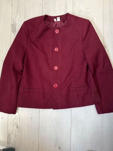 Women Other Blazer Burgundy Wool 32