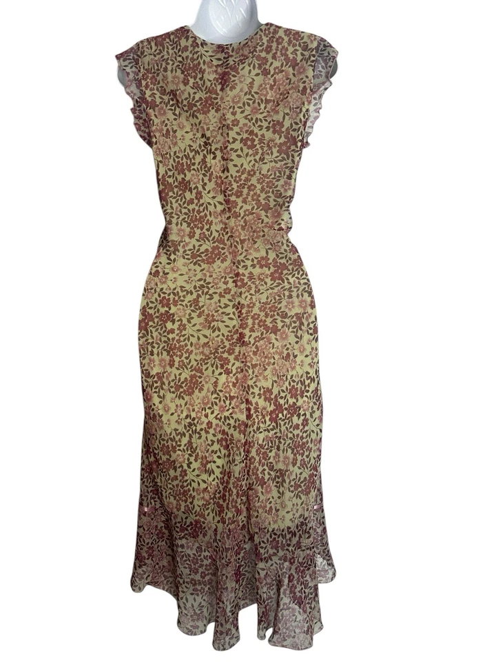 Vestido Coqueta De Colección Y2K Floral Volantes Babydoll Rosa Verde Hada Lechera 11 Pequeño Foto 4 de 4