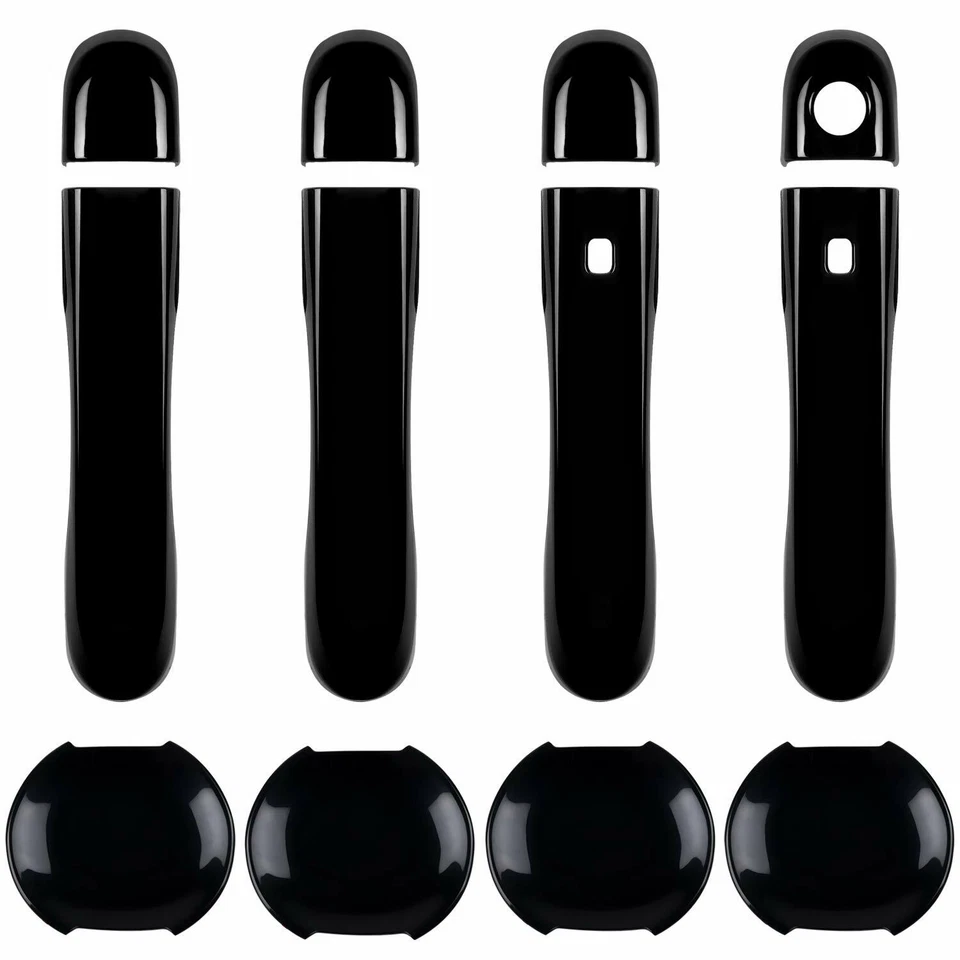 Cubierta de manija de puerta cerradura taza cuenco cubierta moldura combo para Jeep Renegade 2015-2020 Foto 3 de 4