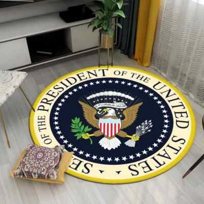 American Eagle Round Rug, Presidential Seal Office Decor, Minimalist Living Room
