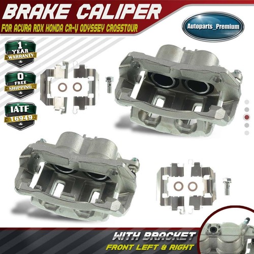 2x Brake Caliper w/ Bracket for Acura RDX Honda CRV Odyssey Front Left
