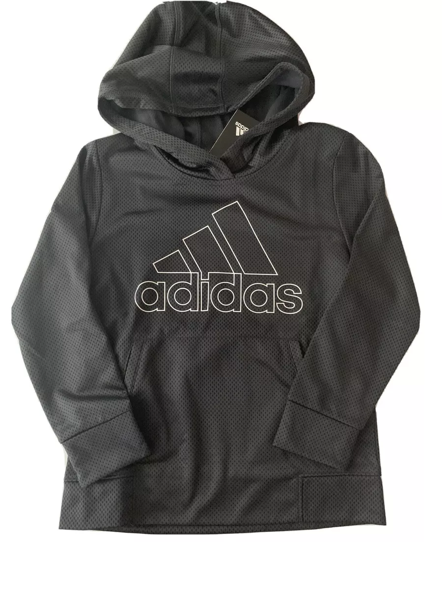 Boys grey adidas hoodie sale