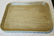 Cambro Camtray 13.5 "x 10.5" rectangular tray Tan Striped Design Rare 65-11