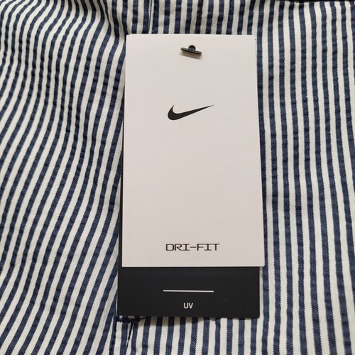 Nike Dri Fit Golf Pants Mens 34/32 Flat Front Blue Stripe Straight Polyester UPF - Picture 2 of 18