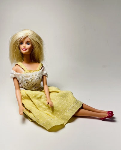 Vtg Barbie Twist And Turn Doll 1966 Body 1998 Head For Parts Ballet Slippers