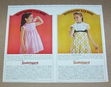 1964 print ad -Scotchgard cute little girl dresses fashion ice cream Advertising