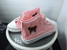 Fashion pink High top hook and loop with laces why bear size 2.5 /34