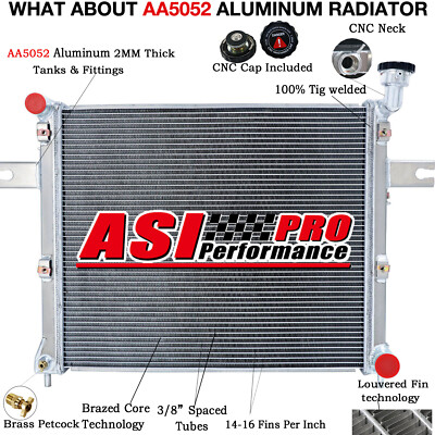 4-Row Radiator For 2005~2010 Jeep Grand Cherokee Commander 3.7L 4.7L 6.1L