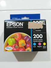 NEW Epson 200XL Black  200 Cyan Magenta Yellow 4-Pack Ink Cartridges 06/2026