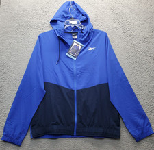 Reebok Training Jacket Men's L Multi Woven On Seam Pockets Regular Fit Full Zip