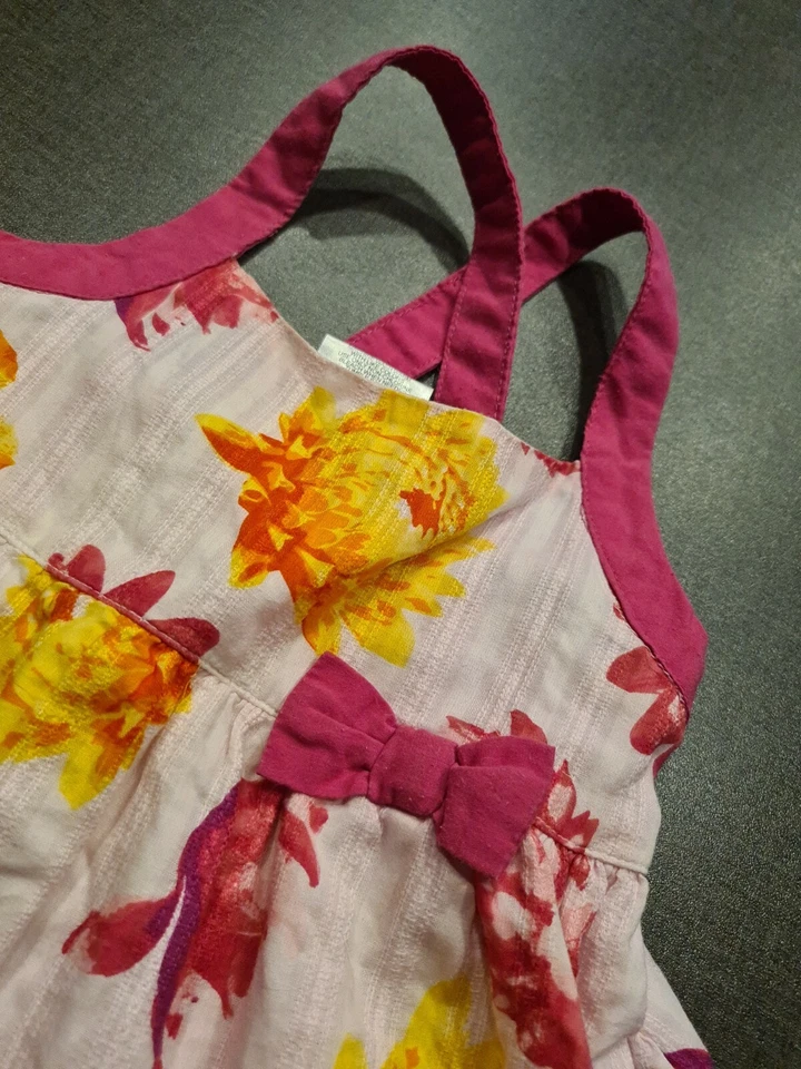 Niñas 18-24 Meses Diseñador Español Floral Vestido de Fiesta Ropa de Verano Al Día Siguiente Foto 2 de 4