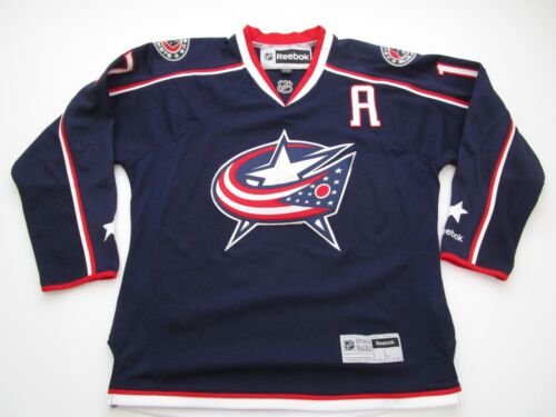 Mens Large Brandon Dubinsky Columbus Blue Jackets Reebok Jersey blue