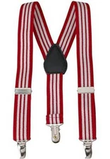 Childrens Toddlers Elastic Adjustable Suspender Red Stripe Kids Suspenders